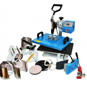 Prasa transferowa 9w1 COMBO maxi, do: koszulek, hot mug, czapek, talerzy, butonów, przypinek