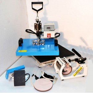 Prasa transferowa 38x38 Heat Press 5w1 MAX COMBO do koszulek, do czapek, do kubków, do talerzy