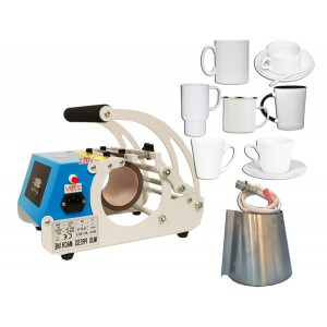 NOWOŚĆ Prasa do Nadruków na Kubkach, typ latte oraz walcowe