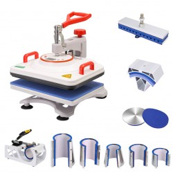 Wielofunkcyjna Prasa transferowa 11 przystawek COMBO maxi, do: koszulek, hot mug, czapek, talerzy, długopis&oacute;w